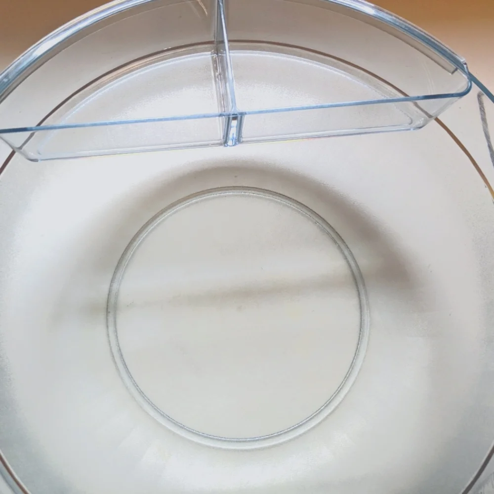 Vtg Tupperware Preludio Acrylic Blue Divided Dip Container W/ Lid 2106A